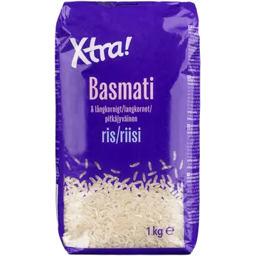 Xtra basmatiriis 75 % ja pikateraline valge riis 25 % 1 kg