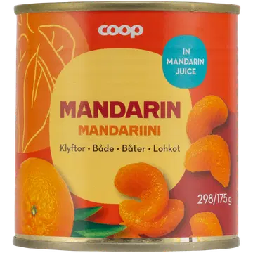 Coop mandariiniviilud mandariinimahlas 298/175g