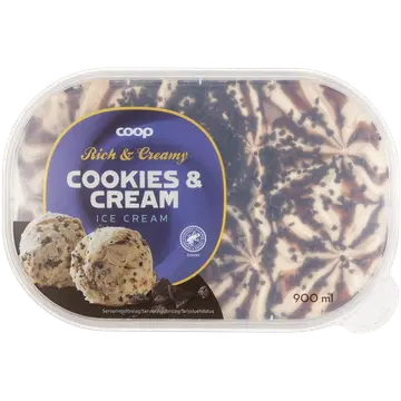 Coop Jäätis cookies & cream 900 ml