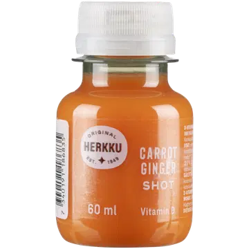 Herkku Porgandi-Ingveri shot + D-vitamiin 60 ml