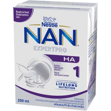 Nestle Nan Ha 1 piimajook 200ml, alates sünnist