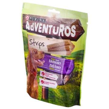 Purina Adventuros närimispulgad Strips hirv 90g