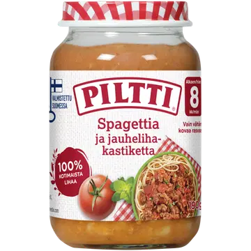Piltti spaghetti hakklikastega lastele alates 8-elukuust, 190 g