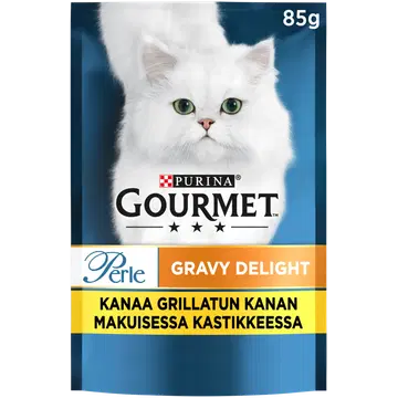 Gourmet Perle Gravy Delight kassitoiduvalik kanaliha, grillkana 85g