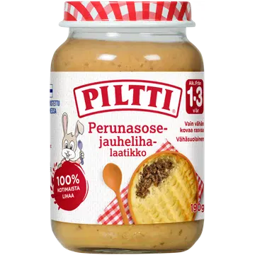 Piltti kartulipüree-hakklihavorm 1-3 aastastele lastele, 190 g