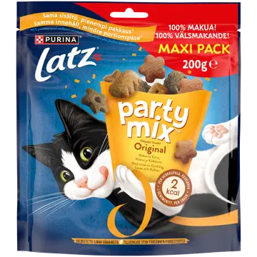 Latz Party Mix maiuspalad kassidele maksa, kana ja kalkunilihaga 200g