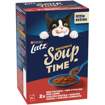 Latz Soup Farm Selection täiendsöödavalik kassidele, 6 x 48 g