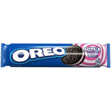 Oreo remix vaarika- ja vanillimaitselised kihilised küpsised, 157 g
