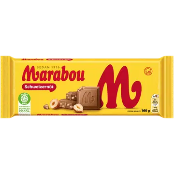 Marabou šokolaad sarapuupähklitega, 160 g