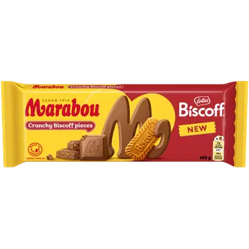 Marabou Biscoff piimašokolaaditahvel 160g