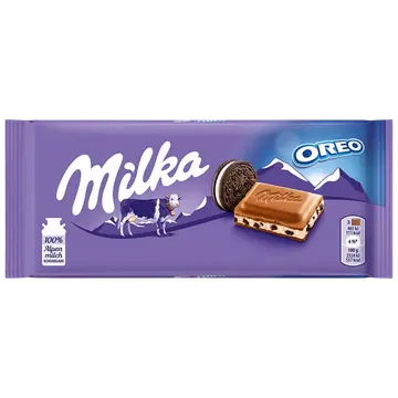 Milka oreo piimašokolaad vaniljemaitselise kreemiga 100 g