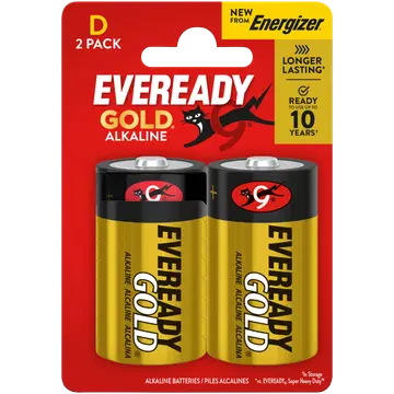 Eveready leelispatarei Gold D 2 tk