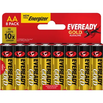 Eveready leelispatarei Gold AA 8 tk