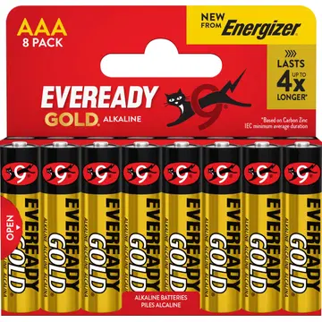 Eveready leelispatarei Gold AAA 8 tk