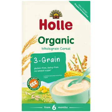 Holle täistera 3-viljapuder, 250 g 6k+