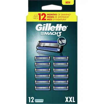Varuterad Gillette Mach 3-tera XXL 12tk