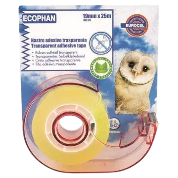 Läbipaistev teip euro ecophan19mmx25m