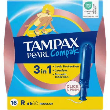 Tampoonid Tampax Compak Pearl Regular 3in1 16tk