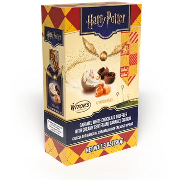 Witor's Harry Potter Kuldne Kitu valge šokolaadi-karamelli pralineed 150g