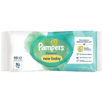 Pampers Harmonie New Baby niisked salvrätikud 46tk