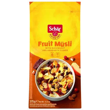 Schär puuviljamüsli gluteenivaba 375g
