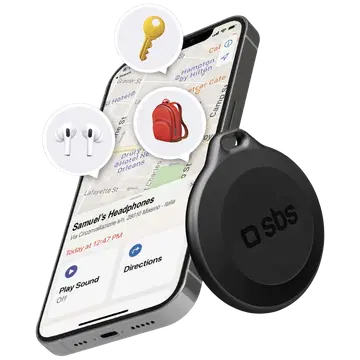 SBS Track My Circle jälgimisseade Apple seadmetele, must