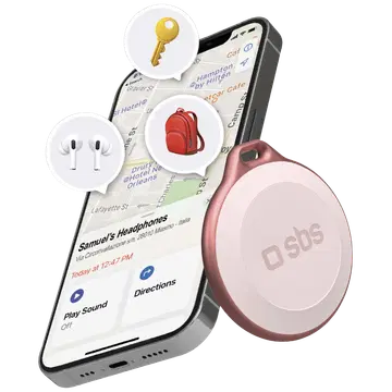 SBS Track My Circle jälgimisseade Apple seadmetele, roosa