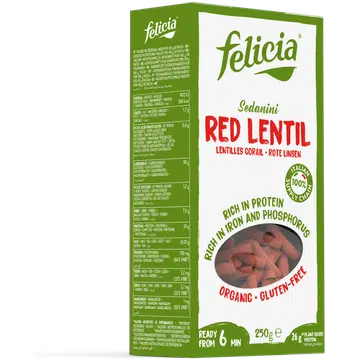 Felicia Bio mahepasta punasest läätsest, gluteenivaba 250 g