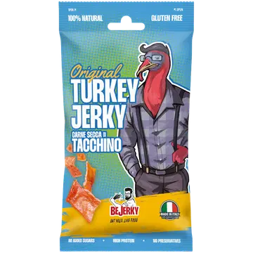 BeJerky Kalkuniliha vinnutatud snäkk original 25 g