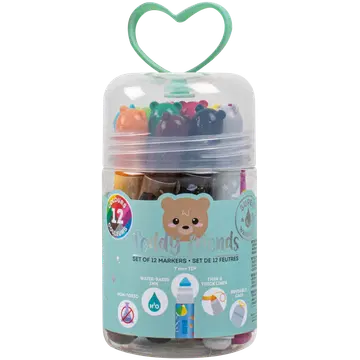 Legami viltpliiatsid purgis 12tk teddy friends