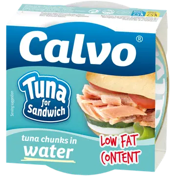 Calvo tuna for sandwich / tuunikalatükid vees 142g