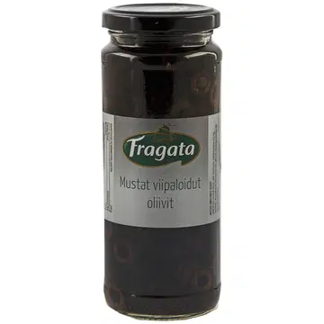 Fragata mustad viilutatud oliivid 330/198 g