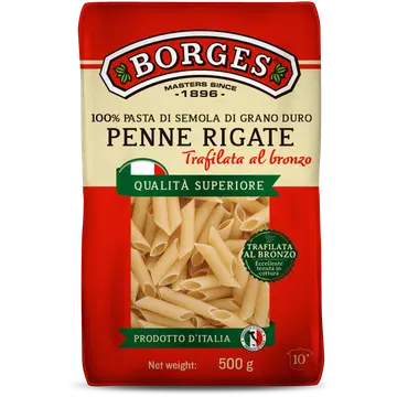 Borges pasta penne rigate durumnisujahust borges 500g