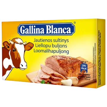 Gallina Blanca loomalihamaitseline puljongikuubik 8 x 10 g