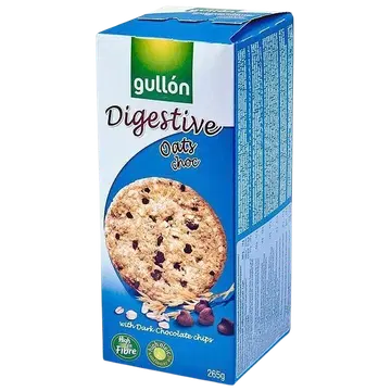 Gullon digestive küpsised kaera ja šokolaaditükkidega 265g