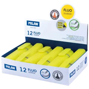 Helestusmarker milan fluo, lćµigat ots 1-4,8 mm - kollane