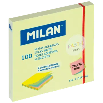 Milan märkmepaber 7,6x7,6cm pastel 100 lehte