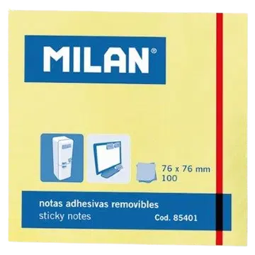 Märkmepaber milan kleepsuga 76x76mm