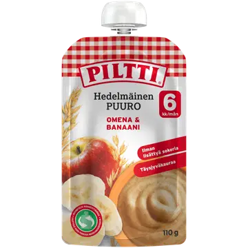 Piltti õuna-banaani puder 110g, alates 6-elukuust