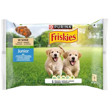 Friskies koeraeine Junior kana 4x85g