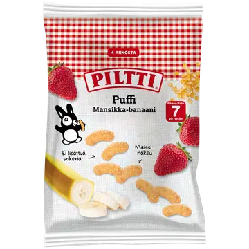 Piltti Puffi maasika ja banaani 7k 28g