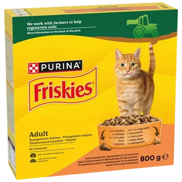 Friskies kuiv kassitoit kana ja juurviljad 800g