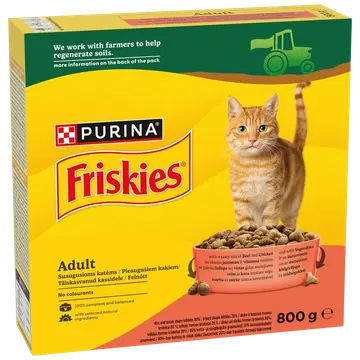Friskies kuiv kassitoit veis-kana ja juurviljad 800g