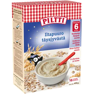 Piltti täisteraviljast õhtupuder, 6k, 410 g