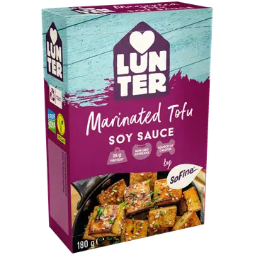 Lunter sojakastmes marineeritud tofu, 180 g