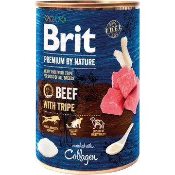Brit Premium koerakonserv veiseliha ja rupsiga 400g