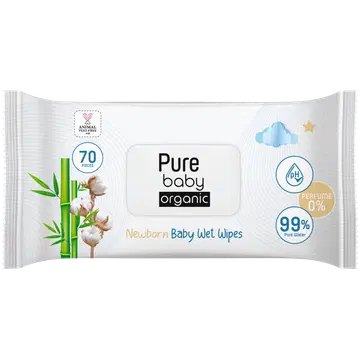 Pure Baby Niisked salvrätikud beebile 70 tk