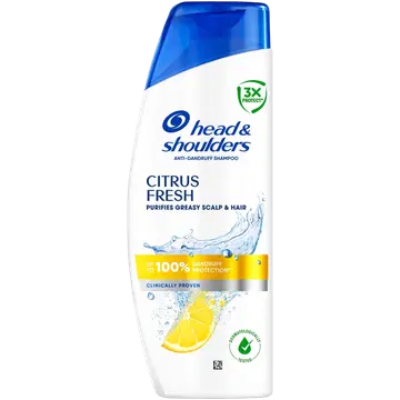 Head&Shoulders kõõmavastane šampoon Citrus Fresh rasustele juustele 250ml