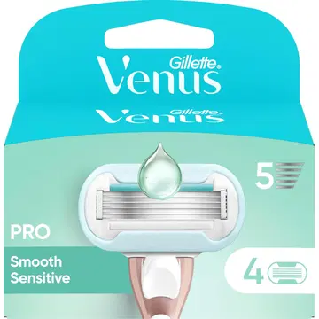 Varutera Venus Gillette Pro5 Smooth Sensitive 5-teraline 4tk