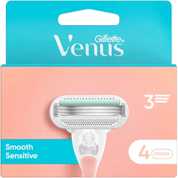 Varutera Gillette Venus 3 Smooth sensitive 3-teraline 4tk